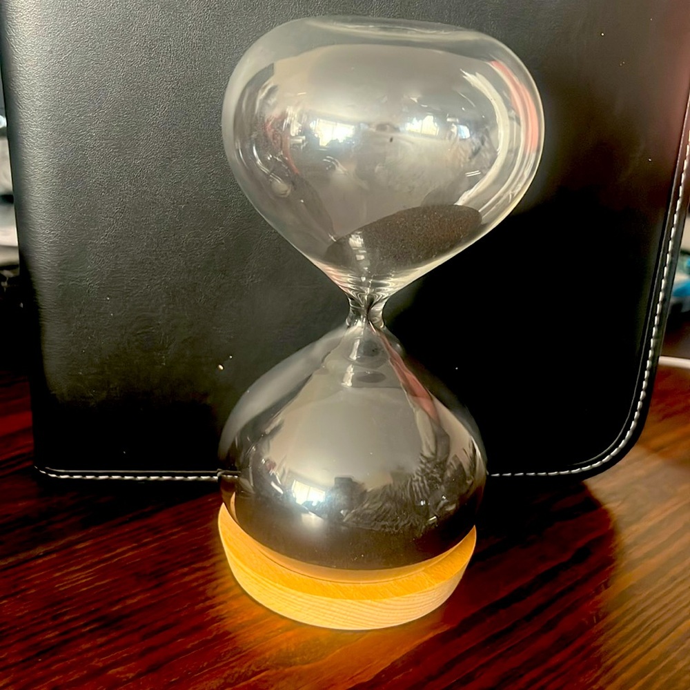 HOURGLASS WITH BLACK SAND 🖤ORGA NICE BRAND-1HOUR 🖤